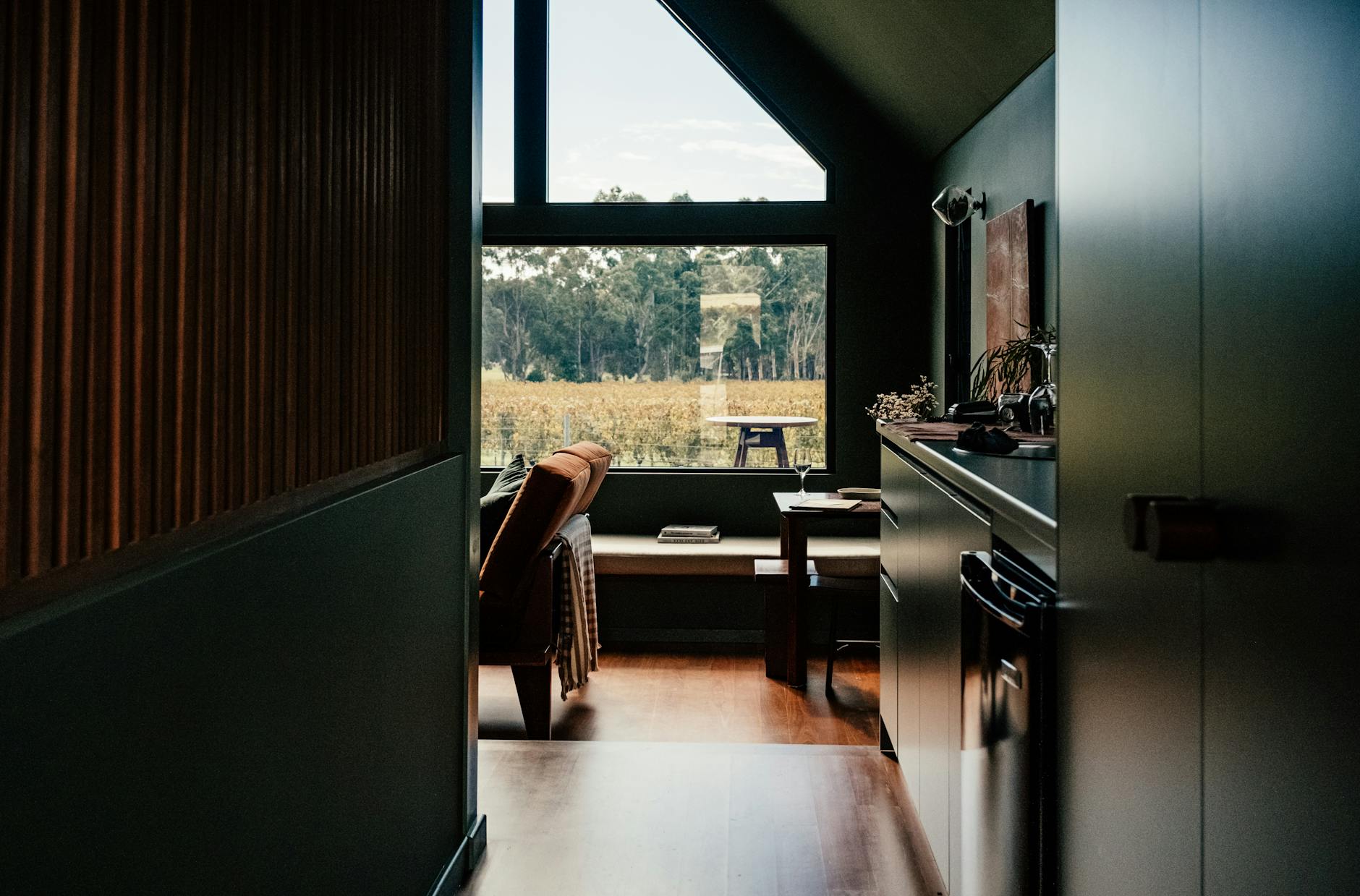 Comfortable consultation room interior with modern furniture and natural lighting