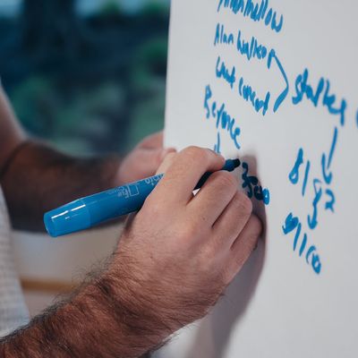 Expert team reviewing innovative space organization plans