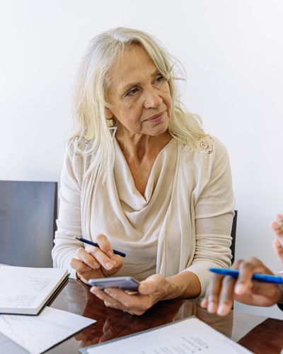 Professional female senior consultant business headshot